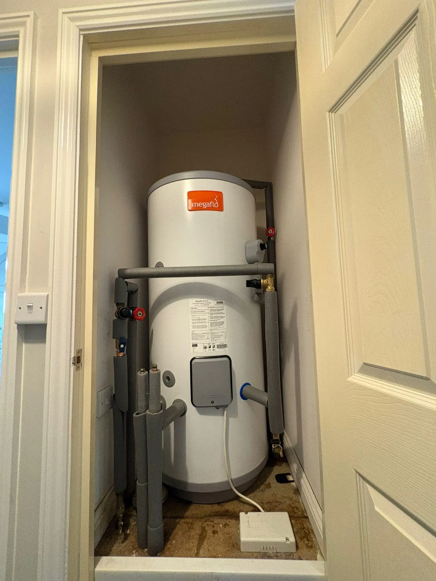 Unvented hot water cylinder installation by a G3 certified engineer in North Shields
